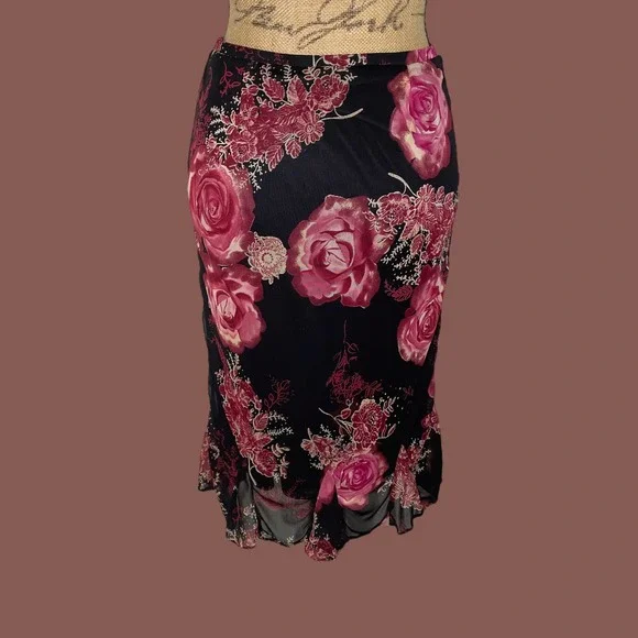 Lace Express Pink Pencil Skirt Express Skirts Express Rose Print